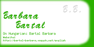 barbara bartal business card